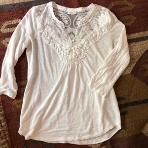 Anthropologie Off White Top Size M